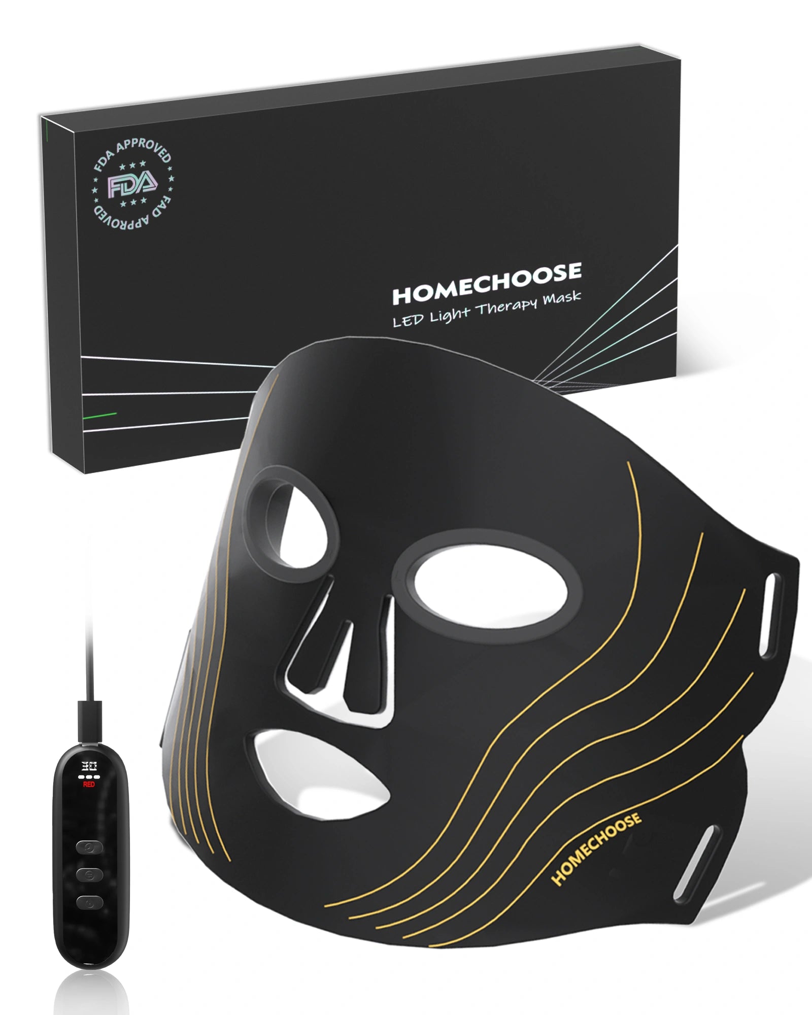 Cordless Light Therapy Mask - 4 Modes, 10-Min Timer | At-Home Skincare