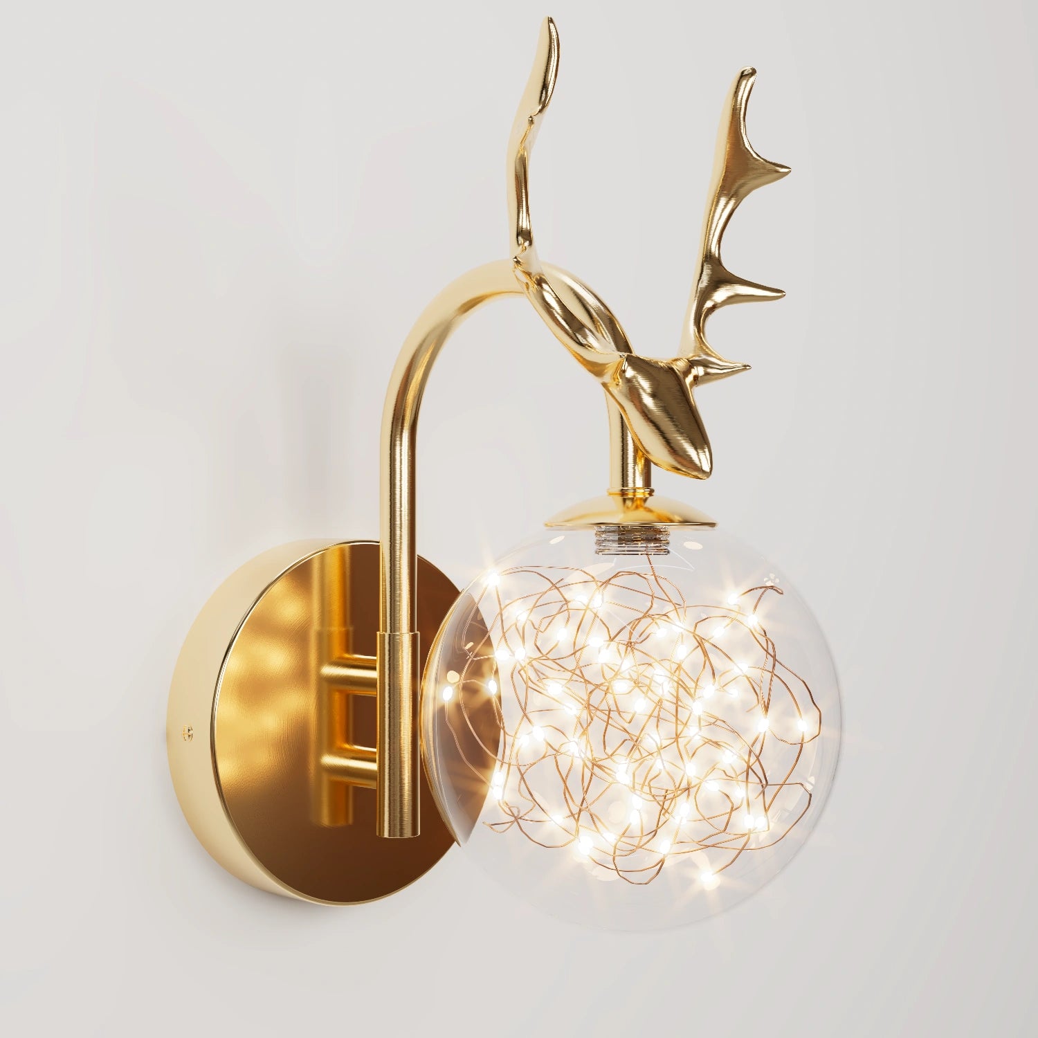 Wall Lights,Wall Sconce,Led Fairy Lights,Luxurious Golden Antler Shape,Wall Lamp for Living Room,Bedroom,Bedside