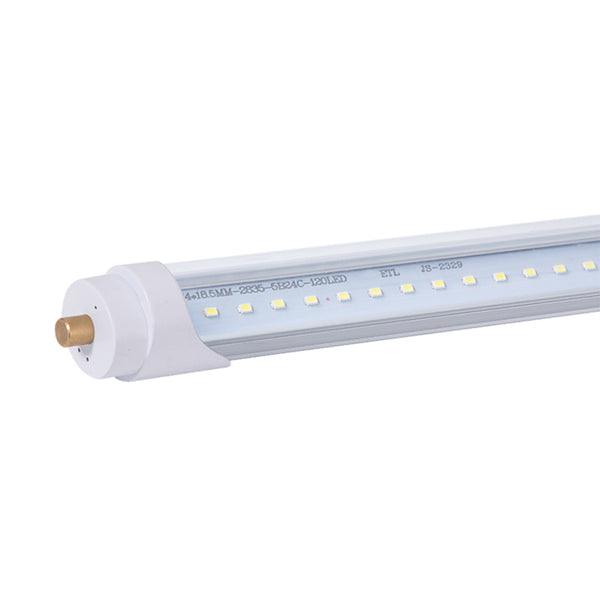 Beatihome 40 Watt (400 Watt Equivalent)4800LM, T8-8FT LED Non-Dimmable Light Bulb FA8/Single Pin Base,Clear Cover