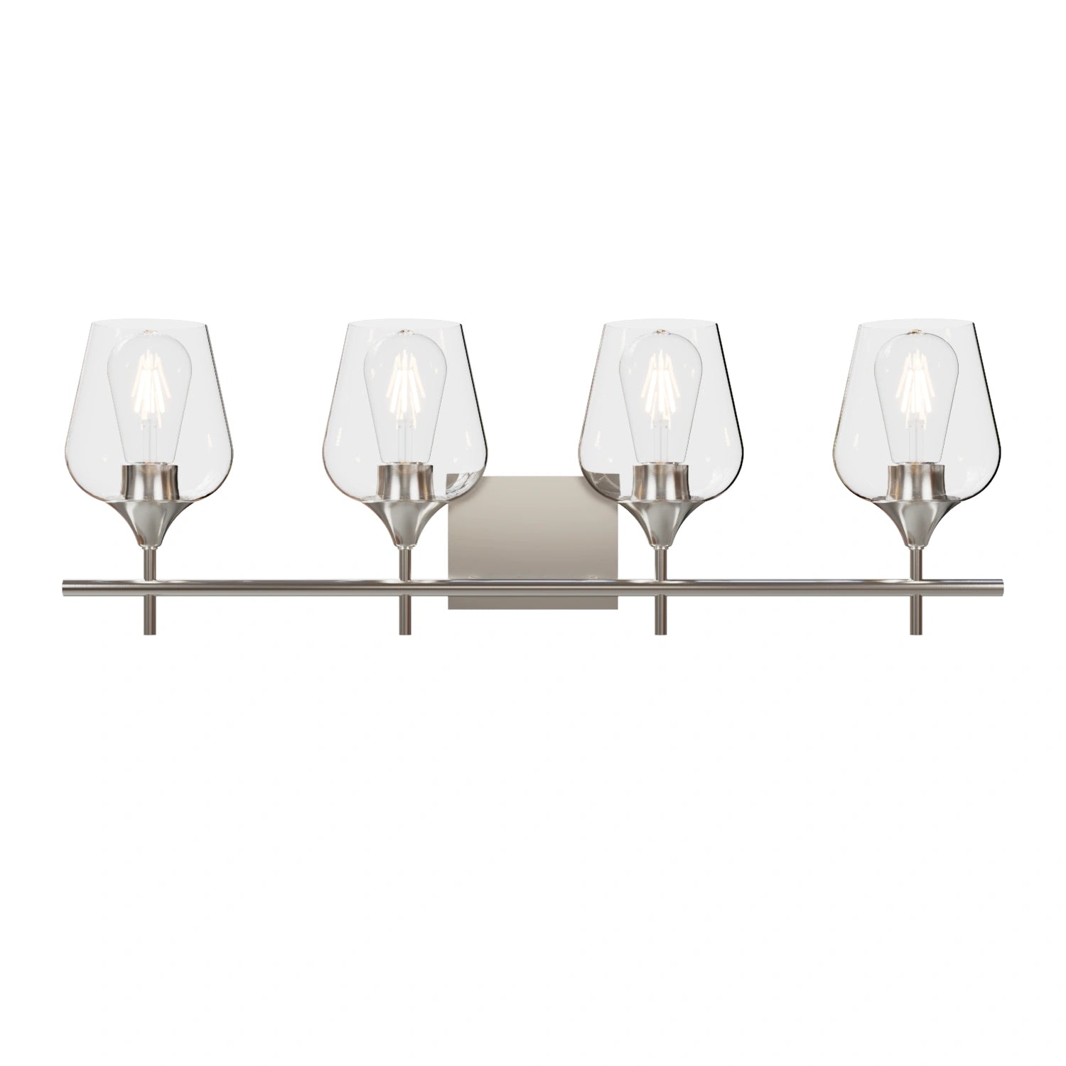 4-Lights Bathroom Vanity Glass Wall Sconce