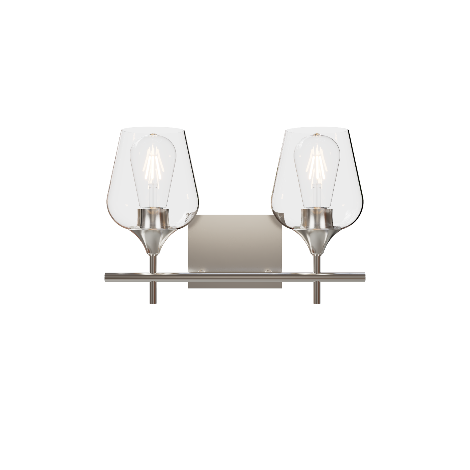 2-Lights Bathroom Vanity Glass Wall Sconce