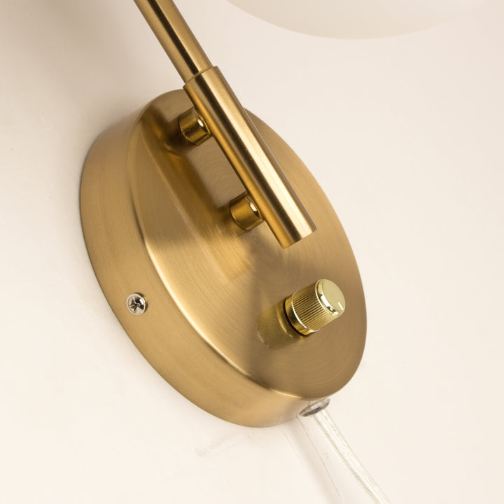 Beatihome Brass Gooseneck With White Shade Wall Sconce - Beatihome: Your Modern Home Choices