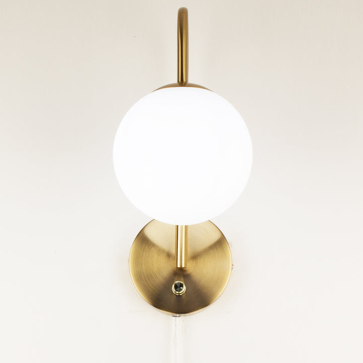 Beatihome Brass Gooseneck With White Shade Wall Sconce - Beatihome: Your Modern Home Choices