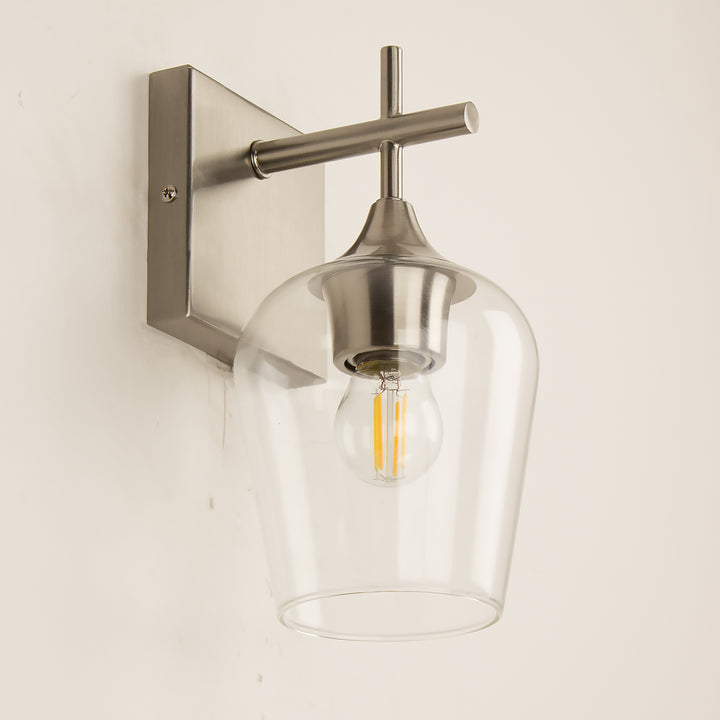 1-Light Bathroom Vanity Glass Wall Sconce - Beatihome: Your Modern Home Choices