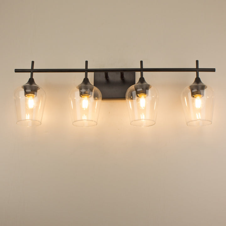4-Lights Bathroom Vanity Glass Wall Sconce - Beatihome: Your Modern Home Choices